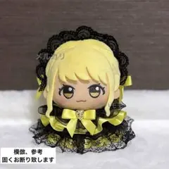 ぬい服 アンティークなフリルドレス ブラック×イエロー ちびぐるみ
