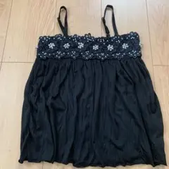ビジュー付きレースキャミソール　重ね着用