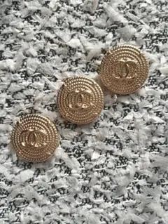 CHANEL ゴールドボタン 3個セット 約2.5cm