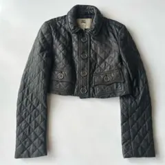 BURBERRY LONDON ラムレザー キルティング クロップドジャケットのサムネイル