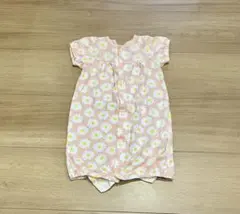 花柄ロンパース ピンク 50〜60cm