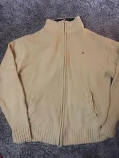 90s TOMMY HILFIGER ジップアップニット カーディガン Lのサムネイル