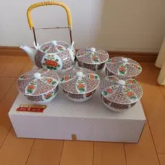 有田焼 蓋付湯呑5客 急須セット 茶器揃