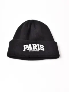 PARIS SURESNES ニット帽 ビーニー ブラック　ストリート　y2k