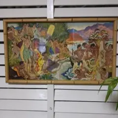 ハワイHAWAIIコアウッド製額縁1990年代当時物②ビンテージ - メルカリ