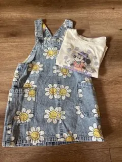 デニムジャンバースカートセット100cm