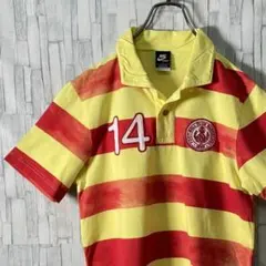 ポロシャツ NIKE×FCバルセロナ 黄橙ボーダー 超レアカラー メンズL