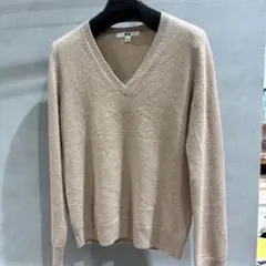UNIQLO カシミヤ Vネックセーター XS ベージュ