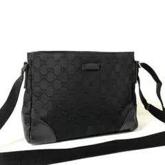 【美品〜良品】GUCCI グッチ ショルダーバッグ GGキャンバス×レザー