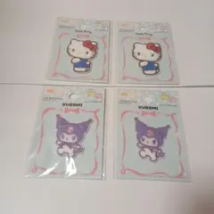 ハローキティ・クロミ刺繍ワッペン4枚セット