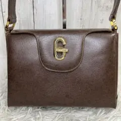 GUCCI ハンドバッグ　Gロゴ　ターンロック　レザー　オールドグッチ