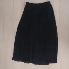 UNIQLOシフォンプリーツナロースカート　M ブラック