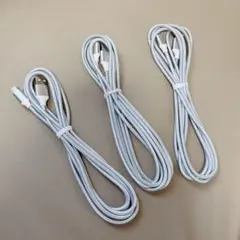 2M 3本 iphone 充電 ケーブル ライトニング 急速充電 シルバー 新品