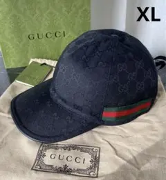 △GUCCI キャップ 帽子 GGキャンバス ベースボールキャップ 黒