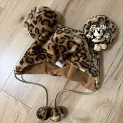 ディズニーリゾート　ミニー　ヒョウ柄　帽子　ミッキー　茶