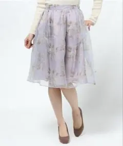 新品未使用　dazzlin ブーケ花柄オーガンジースカートのサムネイル