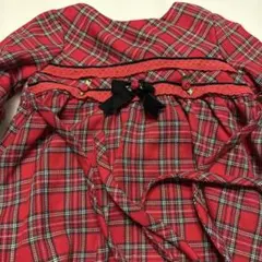 Rare Editions チェック柄ワンピース 赤のサムネイル
