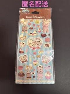 東京ディズニーシー　限定　ダッフィー　シェリーメイ　バレンタイン　立体　シール