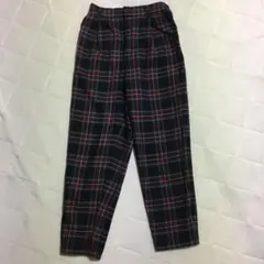 GU 赤×黒×白　チェックズボン　パンツ