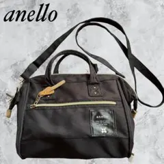 anello アネロ 2WAYバッグ ハンドバッグ ショルダーバッグ ブラック