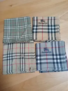 Burberrys チェック柄ハンカチ 4枚セット