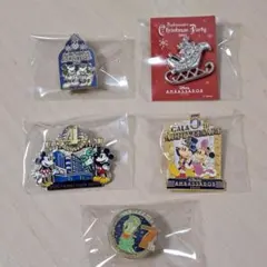 【レア•新品】ディズニーアンバサダーホテル ピンバッジ5点セット 記念品