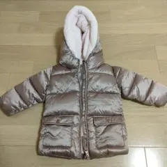 next フード付きアウター　ピンクゴールド