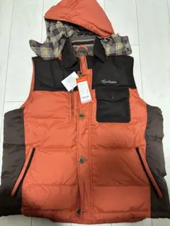 【新品タグ付】ガルバス GARBASUS ダウンベスト LL オレンジ×ブラック