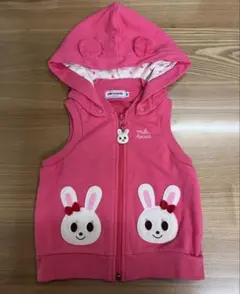 ミキハウス　フード付きベスト 80センチ