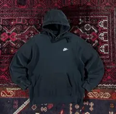 A*i様 NIKE ナイキ ワンポイントロゴ プルオーバー パーカー ブラック