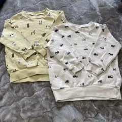 petit mainプティプラBOYSトレーナー　犬　車　110cm