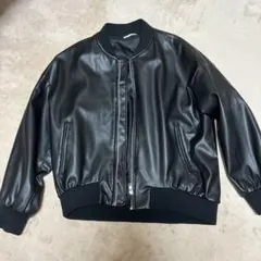 URBAN RESEARCH 黒レザーボンバージャケット