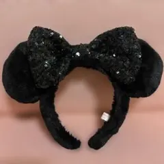 東京ディズニーリゾート ミニーマウス ファー もこもこ カチューシャ ブラック