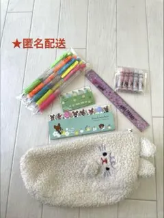文具セット⭐︎ZEBRAサラサクリップ0.5　ネオンカラー　付箋　ペンケースのサムネイル