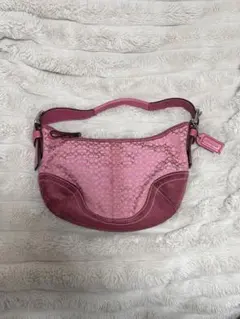 希少✨OLD COACH ワンショルダーバッグ シグネチャー ピンク HOBO