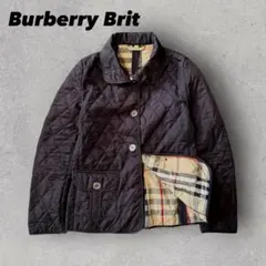 【バーバリーブリッド】キルティングジャケット　ネイビー　M ノバチェック e