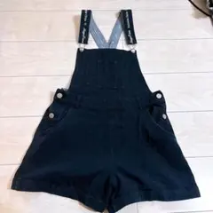 Mezzo Piano メゾピアノ デニムサロペットショートパンツ 160