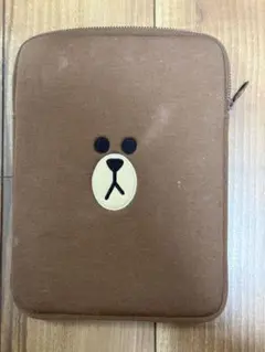 LINE FRIENDS ブラウン ポーチ ケース　収納　ipad