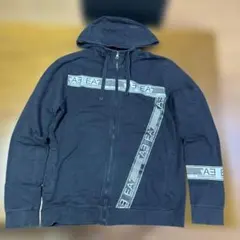 EA7 EMPORIO ARMANI ジップアップパーカー ブラック