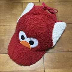 キャラクター耳付き赤い帽子