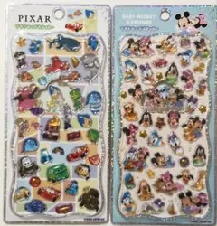 プチドロップステッカー　ピクサー　ベビーミッキーアンドフレンズ2枚セット