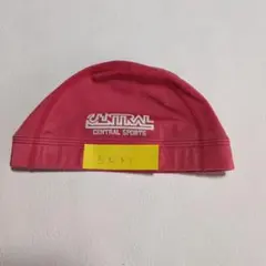 セントラルスポーツCENTRAL SPORTSキッズ　水泳帽　ピンク　　レッドM