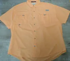 【Columbia PFG】バハマ ショートスリーブ シャツ XXL オレンジ