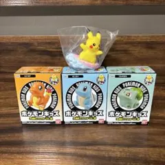 ポケモンキッズ 30周年　ゼニガメ フシギダネ ヒトカゲ　なみのりピカチュウ