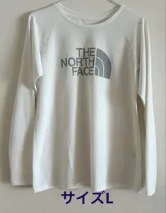 ★ザ・ノースフェイス　レディース　速乾　長袖ロゴTシャツ　ホワイト　サイズL★
