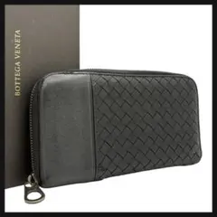 BOTTEGA ボッテガヴェネタ イントレ メタリックシルバー長財布 箱付 BOTTEGA ボッテガヴェネタ イントレ メタリックシルバー長財布 箱付