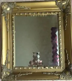 装飾的ゴールドフレームミラー 中型