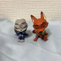 ズートピア　ニック　ジュディ　マスコットフィギュア　ガチャガチャ　肩ズンFig.