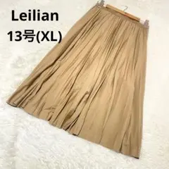 Leilian レリアン プリーツスカート ロング丈 茶系 無地 きれいめ/13のサムネイル