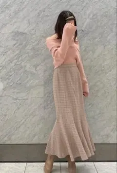 COCO DEAL サッカーチェックマーメイドスカート